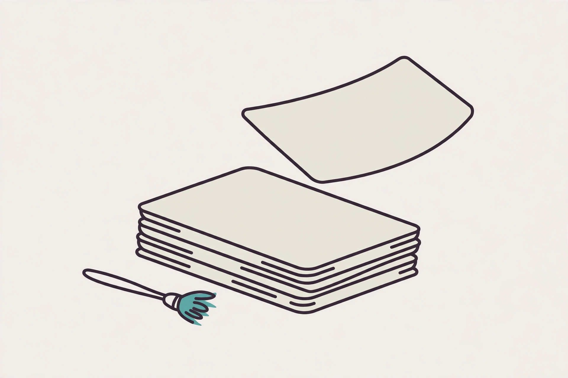 A neat stack of index cards with one card lifted out for inspection