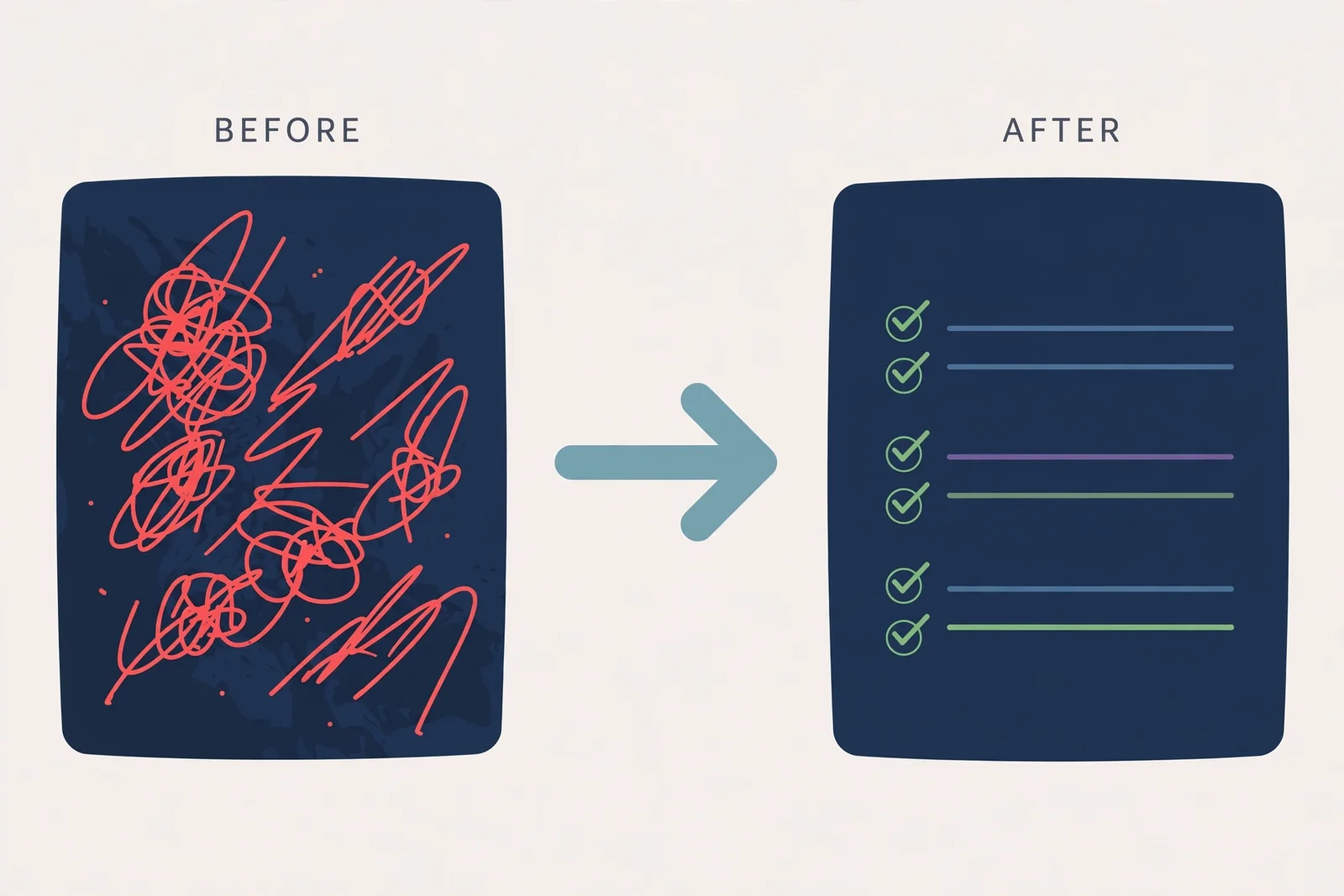 Ilustrasi sebelum dan sesudah refactor kode TypeScript yang lebih bersih